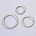 Flat Key Rings Key Chain Metal Split Ring 30pcs (Round 3/4 Inch, 1 Inch and 1.25 Inch Diameter), for Home Car Keys Organization, Nickel Plated Silver