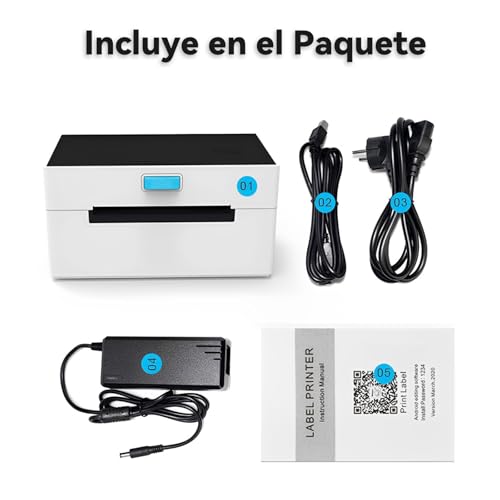 WELIKERA Impresora Térmica Inalámbrica Bluetooth 4x6 para Etiquetas Adhesivas, Compatible con iPhone, Android, Windows y macOS - Ideal para Negocios, Envíos y Oficina