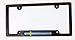 Sweden Swedish Flames Flag Black Plastic Car License Plate Frame Dome Decal
