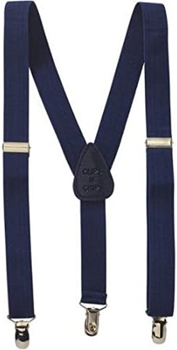 Kids Suspenders Child Baby Toddler Kid Adjustable Elastic Suspender Y Back Design (26", Navy Blue)