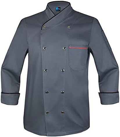 10oz apparel Twill Snap Front Chef Coat Long Sleeve