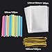 Cake Pop Treat Bag Set, 100 PCS Colorful Lollipop Sticks, 100 PCS Lollipop Parcel Bags with 100 PCS Metallic Twist Ties