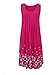 Finego Women Casual Beach Sleeveless Floral Pleated Tank Dress