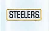 Pittsburgh Steelers 6 inch x 2 inch Rectangle Patch (Iron or Sew On)