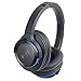 Audio-Technica ATH-WS660BTGBL Solid Bass Bluetooth Wireless Over-Ear Headphones with Built-In Mic & Control, Gunmetal/Blue, Adjustable