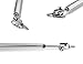 iJDMTOY (2) Universal Silver Aluminum Front Bumper Lip Splitter Strut Rod Support Bars, 5.0