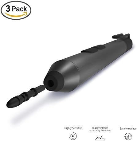 PARLT 3Pcs Replacement Tips Refill for Microsoft Surface Pro 3 Touch Stylus Pen(Black)