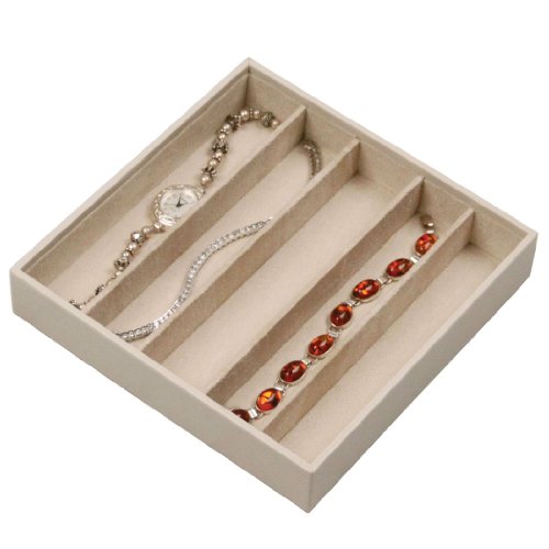 Stock Your Home Stacking Faux Leather Jewelry Organizer Trays Set of 3