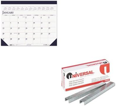 Kithod15045101unv79000 Value Kit House Of Doolittle Two Color Refillable Monthly Desk Pad Calendar Hod15045101 And Universal Standard Chisel Point 210 Strip Count Staples Unv79000 Amazon Co Uk Office Products