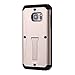 Galaxy S7 Case, Pandawell™ [Built-in Screen Protector ] [Kickstand Feature] Hybrid Dual Layer Armor Defender Full Body Protective Case Cover for Samsung Galaxy S7 - Gold