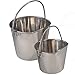 ProSelect Stainless Steel Flat Sided Pails — Durable Pails for Fences, Cages, Crates, or Kennels - 9¾