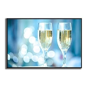 Framed Canvas Wall Art Wine Cups Canvas Prints Home Artwork Decoration for Living Room,Bedroom - 16x24 inches