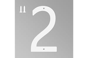 SANSHAOYE 4 Inch White House Numbers for Outside, Metal Letters for Outdoor Signs, Anti-rust Aluminium House Address Letters for Front Door, Office, and Garden Decoration (Number 2)