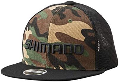 シマノ Shimano 釣り キャップ ベーシックハーフメッシュフラット Ca 067t カモ ブラック F