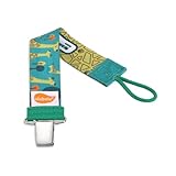 Ulubulu Universal Pacifier Clip, Green Giraffe