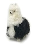 Standing Baby Alpaca Fur Alpaca Cria Figure - Multi Colored 7 Inch