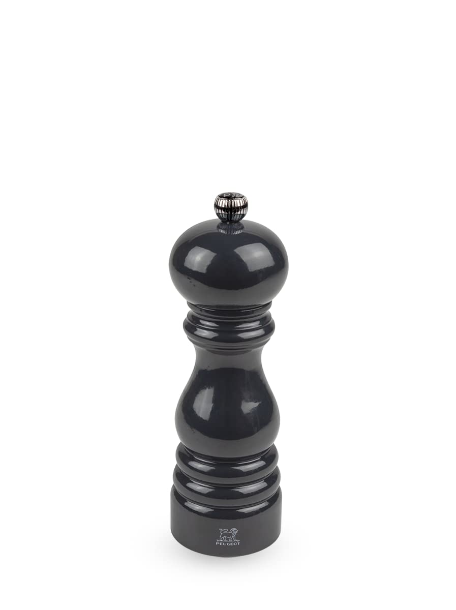 PEUGEOT - Paris 18cm Pepper Mill - Paris-rama Collection - Classic Adjustment - PEFC Certified Wood - Made in France - Slate Color