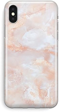 Recover Rose Marble iPhone X Case/iPhone Xs Case. Soft Protective Silicone Cover for iPhone X & XS. (Rose)