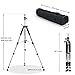 Premium Aluminum Tripod Wig Stand, Klvied Adjustable Mannequin Head Stand, Heavy Duty Canvas Wig Head Stand for Professional Hairdressing, Cosmetology Training With Travel Bag, Silver