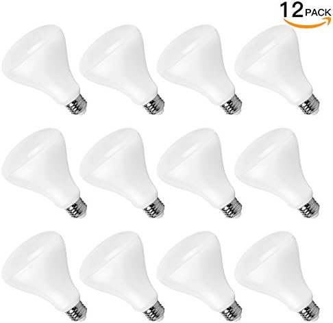 Henlixin Flood Light Bulbs Indoor, BR30 75W Equivalent LED Bulb 5000K Daylight White, 800 Lumens E26 Medium Base Non-dimmable LED Light Bulbs Daylight,12-Pack