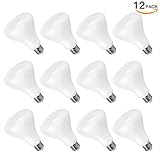 Henlixin 12-Pack Flood Light Bulbs Indoor, BR30 75W Equivalent LED Bulb Daylight White, 800 Lumens E26 Medium Base Non-dimmable LED Light Bulbs Daylight