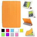 BESDATA Ultra Thin Magnetic Smart Cover for Apple iPad Mini 1st Generation [Wake/Sleep Function] Translucent Back Case + Screen Protector + Cleaning Cloth + Stylus (Orange)