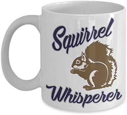SQUIRREL COFFEE MUG: Creative Hot Beverage Printed Mugs for Men, Women, Mom and Dad - Cute, Funny, Clever, Unique Specialty Drinkware - Microwave &amp; Dishwasher Safe - Fade Resistant