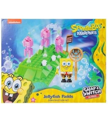 スポンジボブ　Building blocks jellyfish Amazon.com: SpongeBob SquarePants Jellyfish Fields Snap & Switch