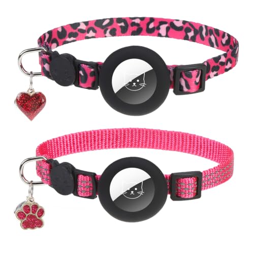 PUPTECK AirTag Cat Collar Breakaway Bells