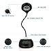 Reacher Flexible USB LED Light Desk Lamp with Night Light, Snooze Alarm Clock, USB Port Charger for Laptop Light up