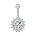Calors Vitton Navel Jewelry Gold Plated Round Cut CZ Diamond Body Piercing Belly Button Rings Clear 57