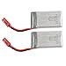 2Pcs 3.7V 600MAH Lithium Battery For JDX 509W,509G,509 RC Quadcopter
