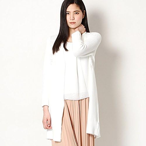 Amazon ミッシュ マッシュ Misch Masch 美人百花4月号掲載 ショルダーレースロングカーディガン シロ 2 M カーディガン ボレロ 通販