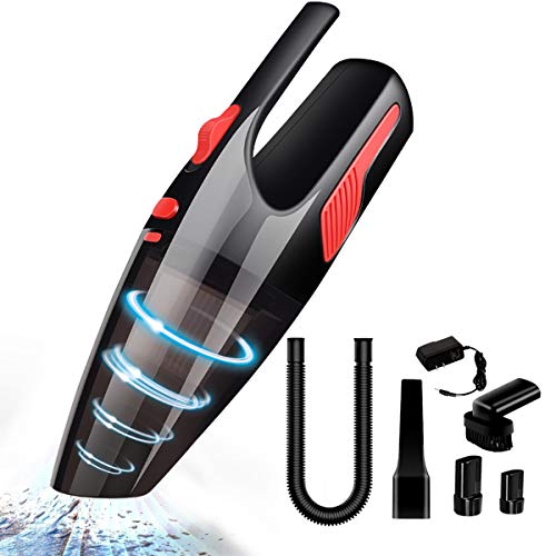 Bluesea Handheld Cordless 6KPA Hand Vac Powerful Cyclonic Suction Rechargeable Quick Charge Wet Dry Vacuum Cleaner for Home Pet Hair Dust Car, Black