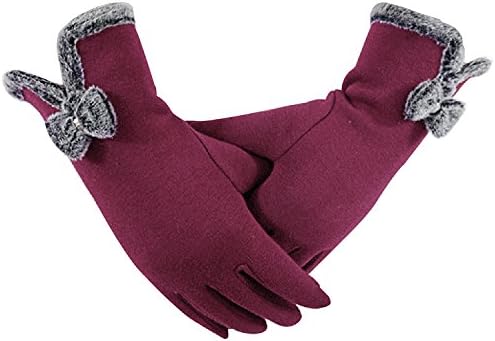 Womens Running Touchscreen Winter Warm Gloves,iPhone Gloves, Texting Gloves for Smartphones (one size, Wine Red 2)