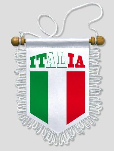 KOO Interactive - Italy - 5 x 6 inch - Car and wall Flag Pennant Banner