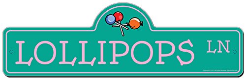 Lollipops Street Sign | Indoor/Outdoor | Funny Home Decor for Garages, Living R…