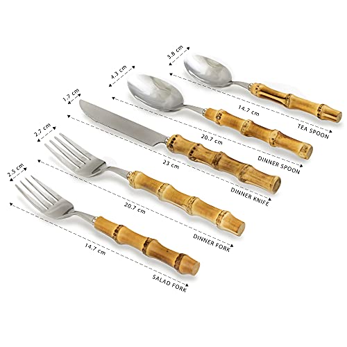 Homenook-Bamboo-Silverware-Set-Natural-Bamboo-Flatware-Bamboo-Cutlery-and-Utensils-Handcrafted-5-Piece-Utensil-Setting