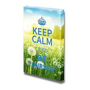 Canvas Wrap Wall Art - Keep Calm and Be Yourself| Modern Wall Art Stretched Canvas Prints Ready to Hang - 24" x 16"