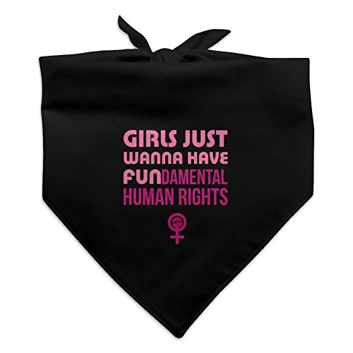 Girls Just Wanna Have Fundamental Rights Dog Pet Bandana - Black