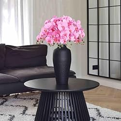 ICBOX 6 PCS Orchids Artificial Flowers Pink Fake
