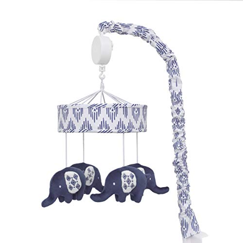NoJo Indigo Hues Nursery Crib Musical Mobile with Plush Velboa