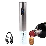 Wine Opener with Foil Cutter, Corkscrew and Foil Remover, Stainless Steel, One Touch Wine Bottle Opener