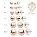 PARIKHS Rose Gold Ball Earrings High Polished 3MM 14k with Silicone Protected Gold Pushbacks