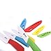 IEOVO 9 Piece Ceramic Knife Set - Multi Color Ceramic Cutlery Kitchen Knives with Peeler - White Blade