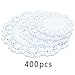 OJYUDD 400 Pack Round Lace Paper Doilies,Lace Paper Placemats for Food, Cake, Crafts, 4 Assorted Sizes (White)