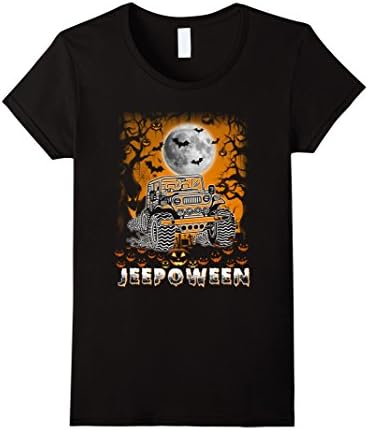 Womens Jeepoween Halloween Funny T-Shirt Gift For Jeep Lovers Small Black
