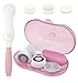 Waterproof Electric Face & Body Exfoliating Spin Brush Set-Upgraded 2 Speed Motor, 6 Detachable Brush Heads & Travel Case- Advanced Microdermabrasion for Gentle Exfoliation and Deep Scrubbing