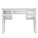 Southern Enterprises Mirage Mirrored Console Table in Silver
