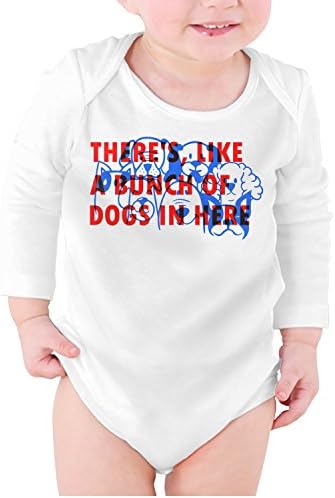 FUNSBABY Long Sleeve Bodysuits Garment For Infant There's Like A Bunch of Dogs in HereÂ  Baby Clothes Unisex
